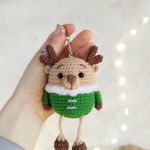 Brelok renifer, Brelok jelonek, Brelok na prezent, Zawieszka do torebki - 