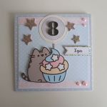 Kartka na urodziny Pusheen z personalizacją - Kartka na urodziny Pusheen z personalizacją