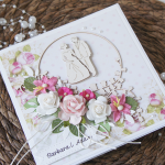 Ślubna kartka w jasnej kolorystyce v.3 - ślubna para1c