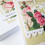 Kartka ROCZNICOWA z różowymi różami - Kartka z okazji rocznicy z różami