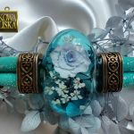 Piękna Helena - bransoletka z żywicą - 