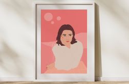 Plakat Audrey coral 50x70cm