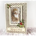 Kartka świąteczna z mikołajem w brązach - 