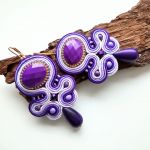 Kolczyki sutaszowe Purple - 