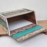 Chlebak z  klapą w stylu vintage - ozdobny chlebak