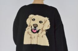 sweter - bluza z golden retriverem.