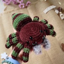 Duży pajączek, Pająk pluszowy, Przytulanka dla dziecka, Maskotka na prezent