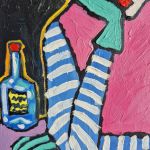 Obraz ręcznie malowany fowizm lady - 