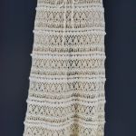 Szydełkowa spódnica  kolor ecru falbankami - spódnica