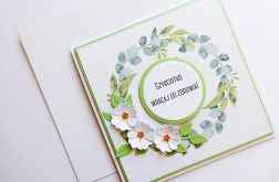 Kartka z wiankiem życzenia powrotu do zdrowia