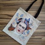 Ręcznie malowana torba zakupowa FRIDA - dla wielbicielki Fridy Kahlo