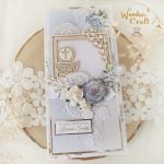 Kartka komunijna pamiątka "BlueRoses1" GOTOWA - 
