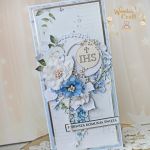 Kartka komunijna pamiątka "LovelyBlue1"GOTOWA - 