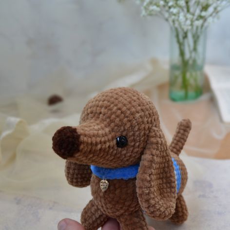 Maskotka jamniczek, Piesek pluszowy, Przytulanka jamnik dla dziecka