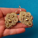 "Złote" Kolczyki sutasz - 