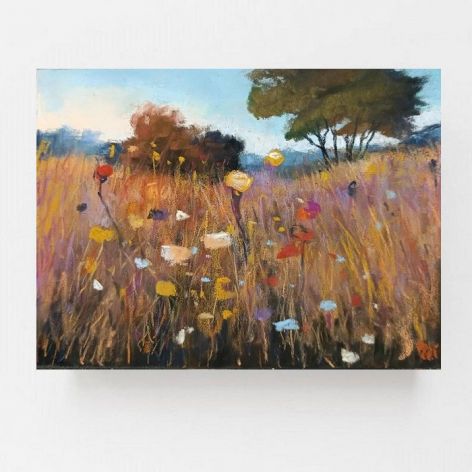 Drzewa-praca pastelami