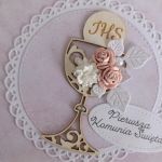 Kartka Komunia Święta kielich z hostią - Kartka Komunia Święta kielich z hostią