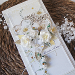 Kartka na ślub w pudełku "White & Cream" DL-2 - dl zlote2