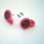 Druzy agatowe różowe - mini kolczyki sutasz - Małe kolczyki