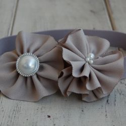 Opaska niemowlęca - Retro w szarościach