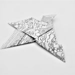 Magnes na lodówkę origami ptaszek pejzaż - 2