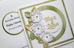 Kartka MĄŻ & ŻONA zielono-biała