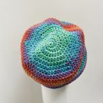 Czapka przejściowa cienka beanie smerf bawełna 42 - cienka czapka