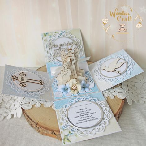 Exploding box komunijny kartka "Celebrations"