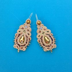 Kolczyki soutache Złote
