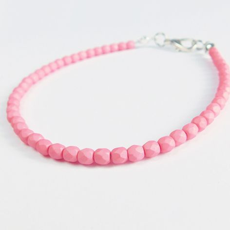 Różowa - minimalisyczna bransoletka