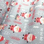 Tkanina bawełna-wzór świąteczny mikołaj - Bawełna świąteczna