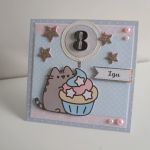 Kartka na urodziny Pusheen z personalizacją - Kartka na urodziny Pusheen z personalizacją