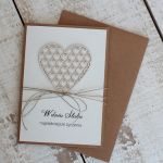 Oryginalna rustykalna kartka ślubna z kopertą - stylowa kartka na ślub