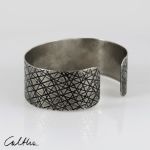 Skosy - metalowa bransoleta (171029-05) - Metalowa biżuteria