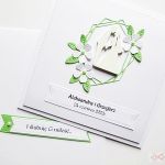 Kartka ŚLUBNA biało-zielona #2 - Kartka na ślub z Młoda Parą