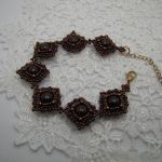 Bransoletka z granatu i koralików - 