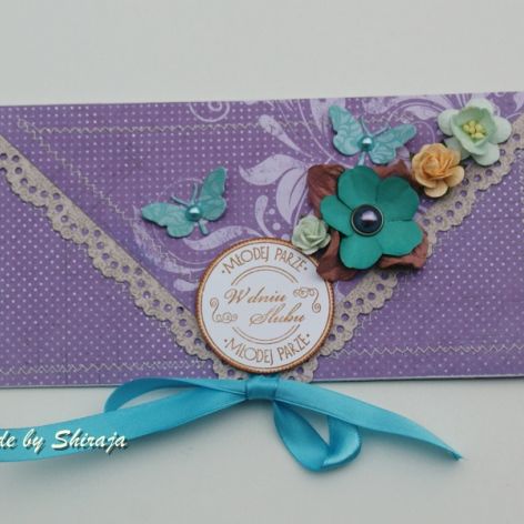 Kopertówka z okazji ślubu-'wrzosowy poranek''