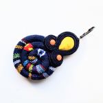 Navy Blue Masai kolczyki sutasz - 