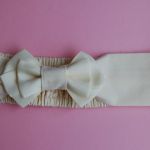 Opaska niemowlęca - Kokardka w śmietanie - REZEWRWACJA - 