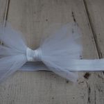 Opaska niemowlęca - Tiulowa kokarda - 