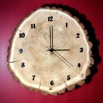 Zegar z plastra drewna - dąb 40cm - DĄB 40 CM