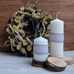 Naturalny wianek jesienny, dekoracja stołu - 