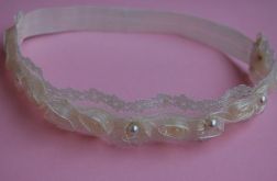 Opaska niemowlęca - Diadem w złamanej bieli