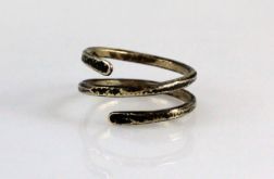 Zawijas - mosiężny pierścionek rozm. 16 - 210305-02
