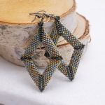 Ręcznie szyte kolczyki Artemis. - 