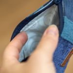 Granatowa patchworkowa kosmetyczka mini - 