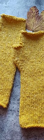 Mitenki Tweed żółte