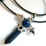 Lapis lazuli i tybetańskie srebro, oryginalny wisiorek Uniseks - 