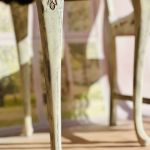 Stylowa ława, stolik, prowansalski, rattan, szyba - 
