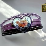 Maria - bransoleta z żywicy i rzemieni - 